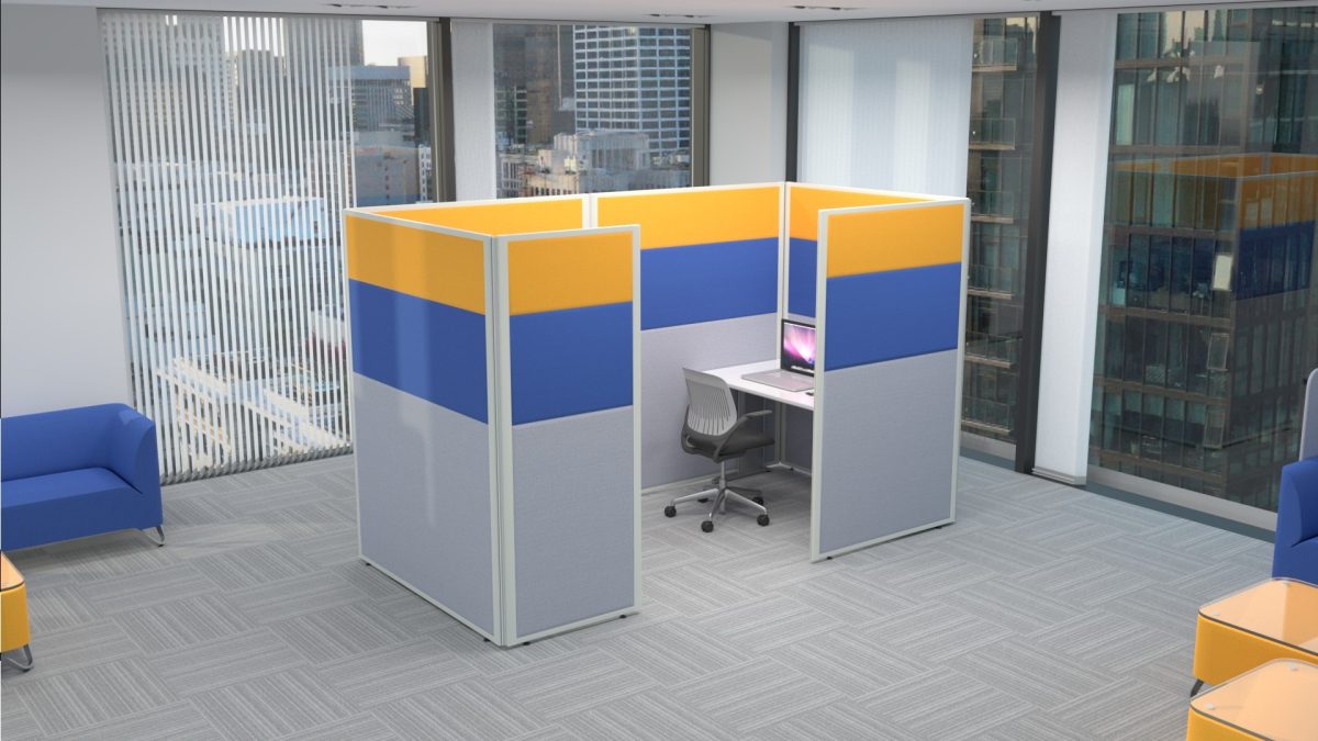 3 part acoustic office screens