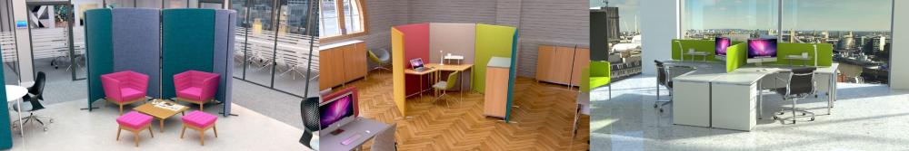 Non Linking acoustic office partitions