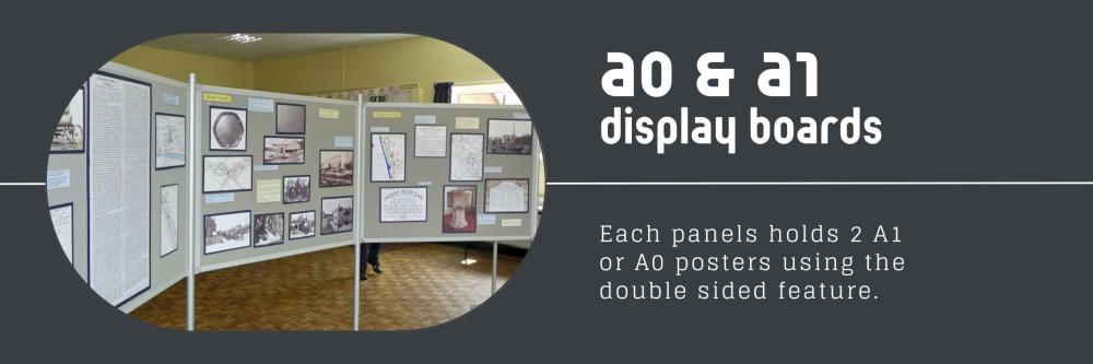 A0 Poster Display Stands, Fabric Poster Display Stands, Pole and Panel  Information Display Boards