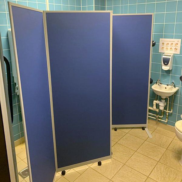 Antibacterial Medical Privacy Screens in hospital wet room