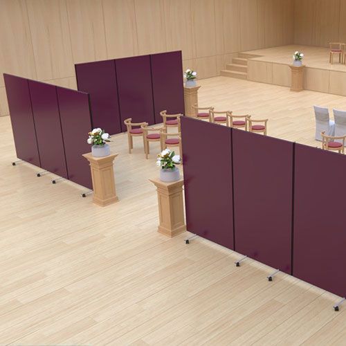 Flexi-Screen portable room dividers with a loop nylon fabric