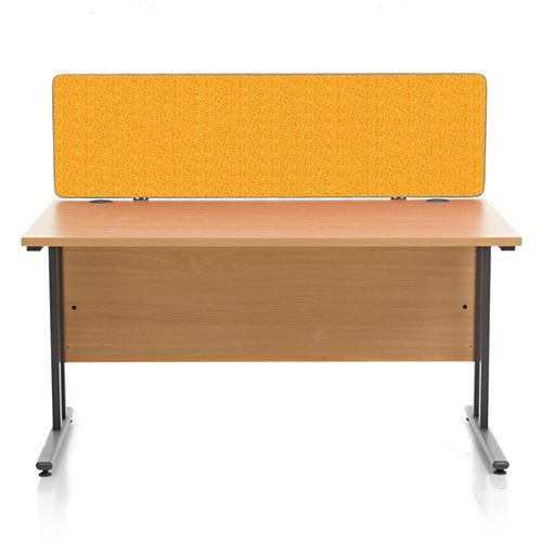 Acoustic Desk Divider, with Universe fabric in Happy Days