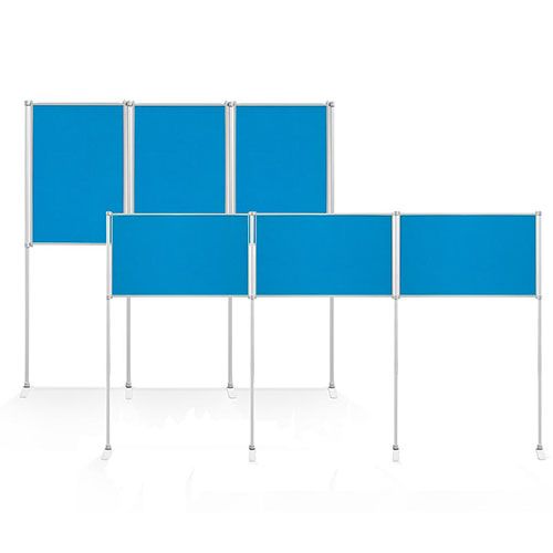 PanelFix A0 Triple Display Board with a light blue loop nylon fabric