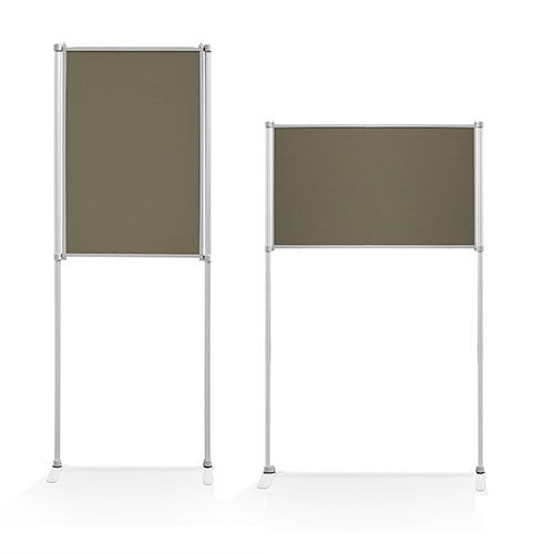 PanelFix A0 Single Display Boards in sage grey loop nylon fabric