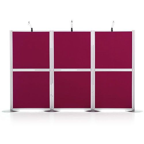 Universal large panel display board kit 4 with claret loop nylon fabric and 3 LED lights.