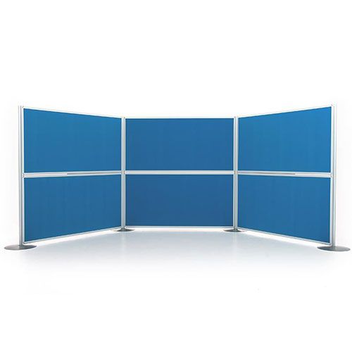 Universal Large 6 Panel display boards kit with light blue loop nylon fabric