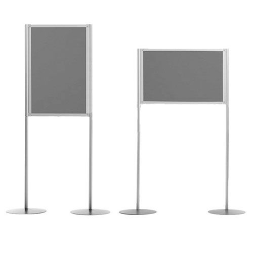 Universal single A0 display board kit in grey loop nylon fabric