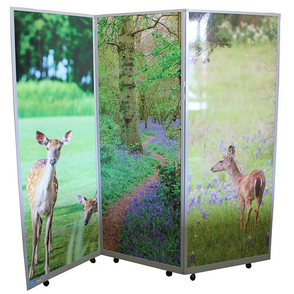 Mobi Printed 3 Panel Room Dividers