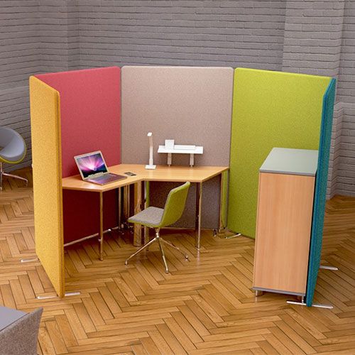 Delta Acoustic Office Screens used to create a single work pod