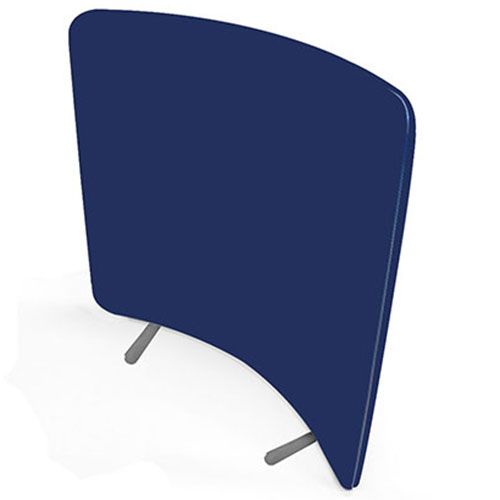 Curved acoustic office divider with Manhattan fabric