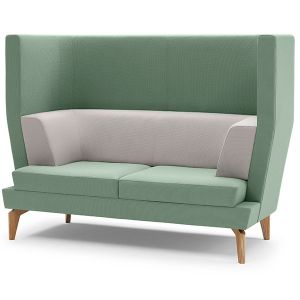 Entente 2 Seater High Back with Oak Legs