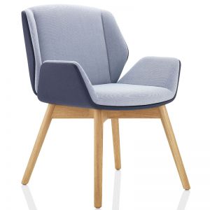 Kruze Chair Upholstered with Oak Wooden Base