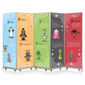 Mobi Printed 5 Panel Room Dividers