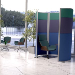 Concept Telephone Pod, made with acoustic office screens from the Concept range 