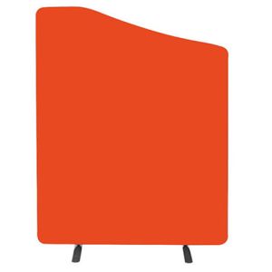 Delta deluxe wavetop with a 300mm drop in height, with orange fabric and silver stability feet. 