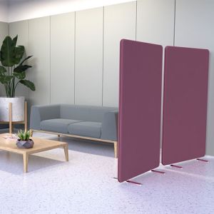 Acoustic office partitions from the Delta deluxe range. 