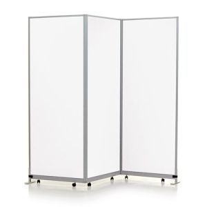 Easy Clean Mobi Concertina room Divider Screens in White Gloss Laminate