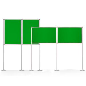 Linx Modular Double A0 Display Board Kit with emerald green loop nylon fabric