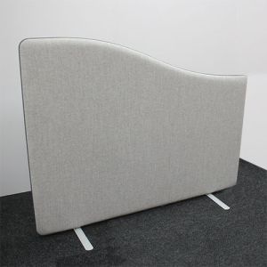 Nova acoustic wavetop, finished with light grey fabric and black edging