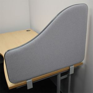 Omega+ acoustic desk divider, with 12mm acoustic foam on both sides of the screen 