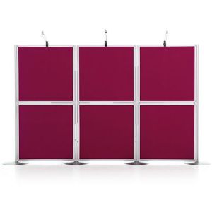 Universal large panel display board kit 4 with claret loop nylon fabric and 3 LED lights.