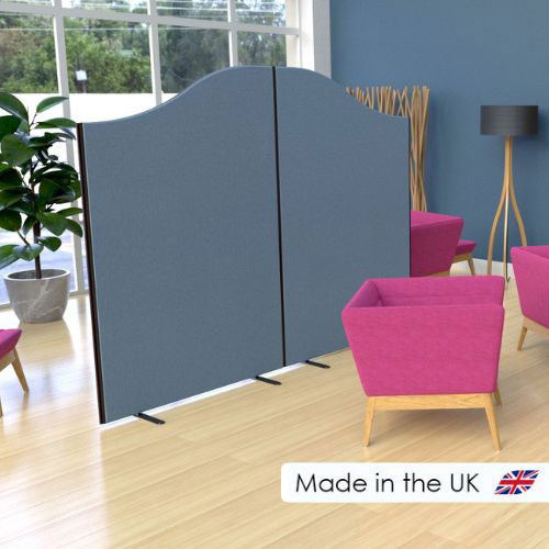 Curved acoustic office screens