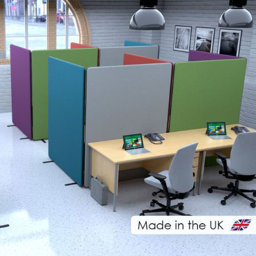 Nova acoustic office partition screen with acoustic fabric