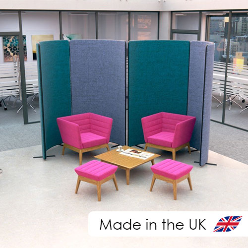 Curve acoustic office partitions from Rap Industries