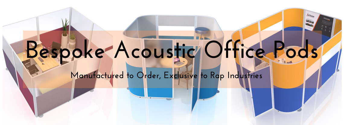 Bespoke Acoustic Office Pods made by Rap Industries