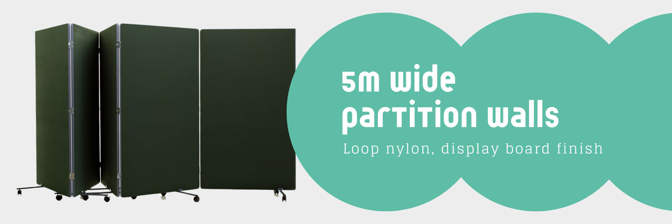 5m wide partition walls in loop nylon