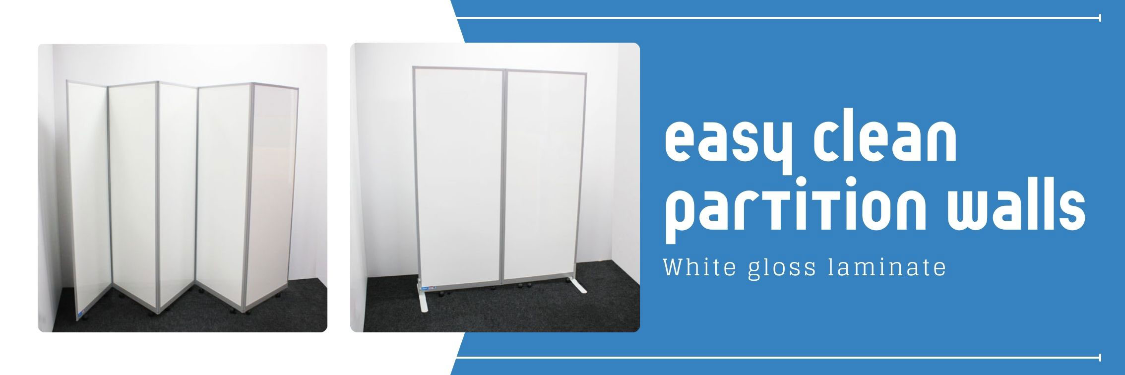 Easy clean partition walls