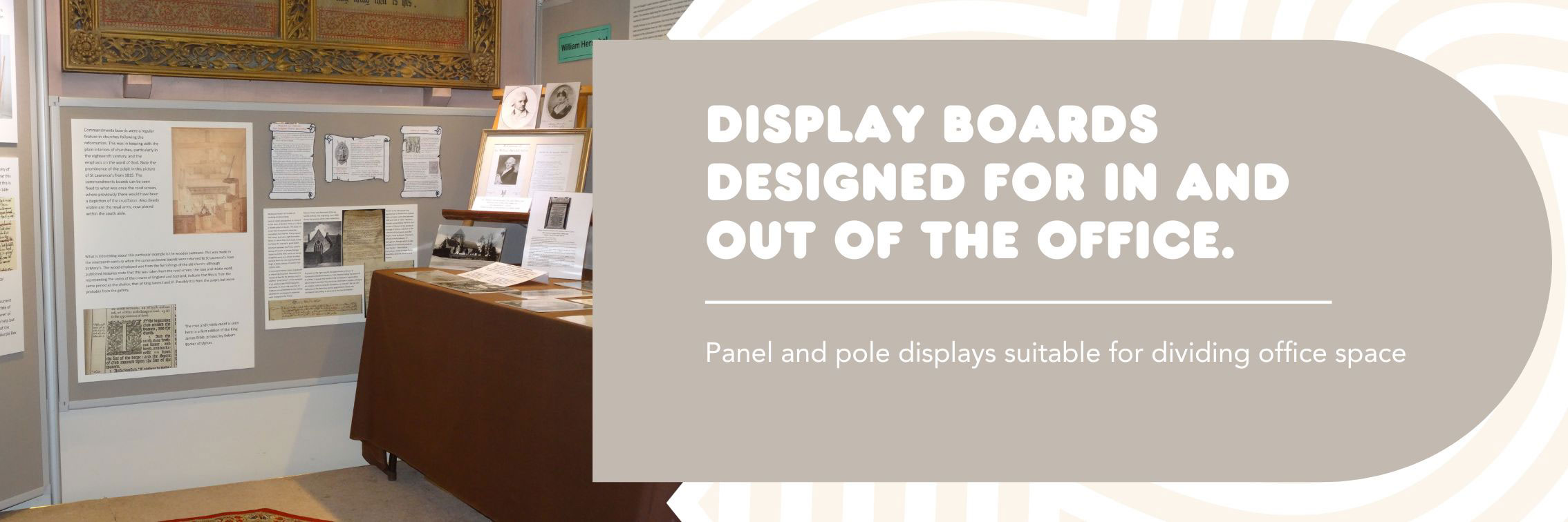 Panel and pole modular display boards