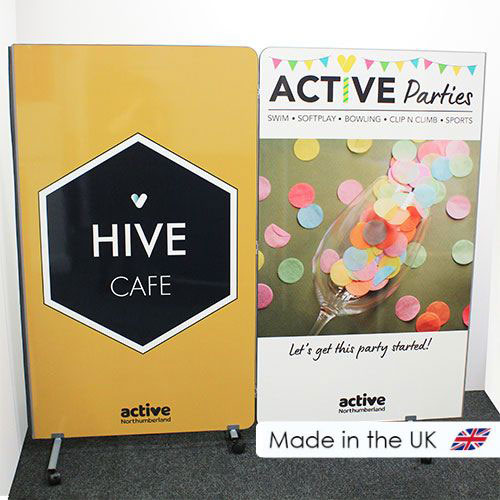 Portable printed room dividers