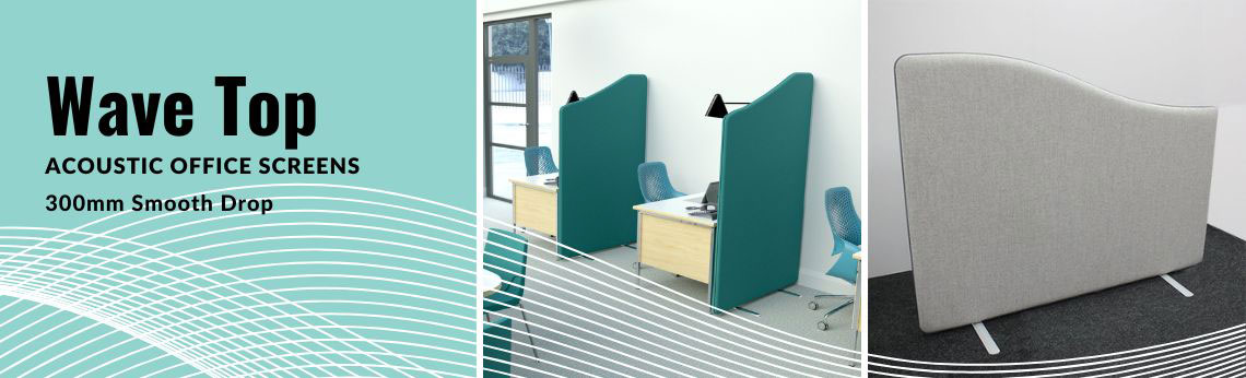 Wave top acoustic office screens